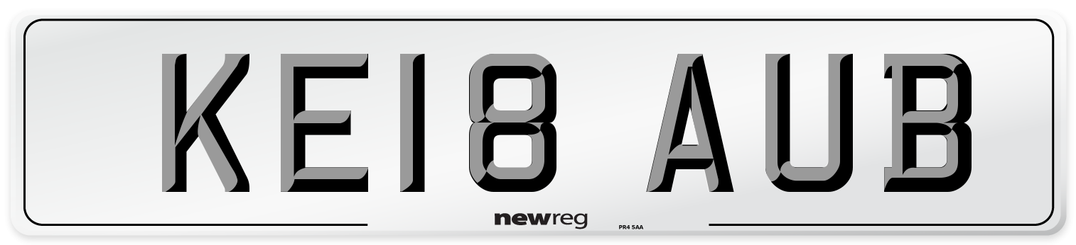 KE18 AUB Number Plate from New Reg